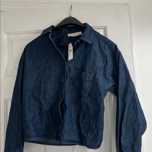 LOFT Dark Blue Denim Shirt